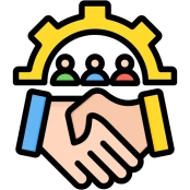 CRM dashboard icon for lead and client relationship management