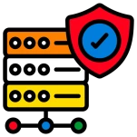 Secure data and compliance icon for insurance businesses